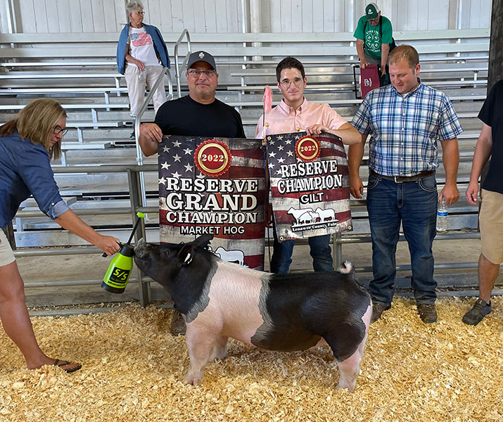 RESERVE OVERALL & RESERVE GILT – 2022 Lenawee County Fair, MI