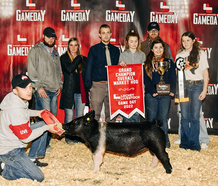 GRAND CHAMPION BARROW – 2022 Lackey Livestock Game Day, TX