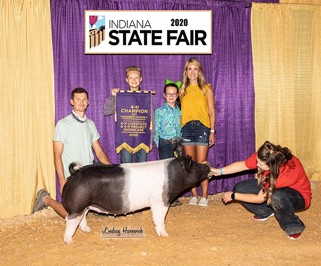 5TH OVERALL CROSS GILT & CH DIVISION 2 – 2020 Indiana State Fair 4-H Gilt Show