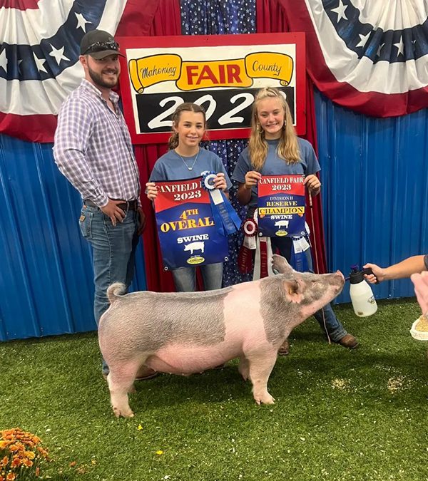 4TH OVERALL MARKET HOG – 2023 Canfield Fair, OH